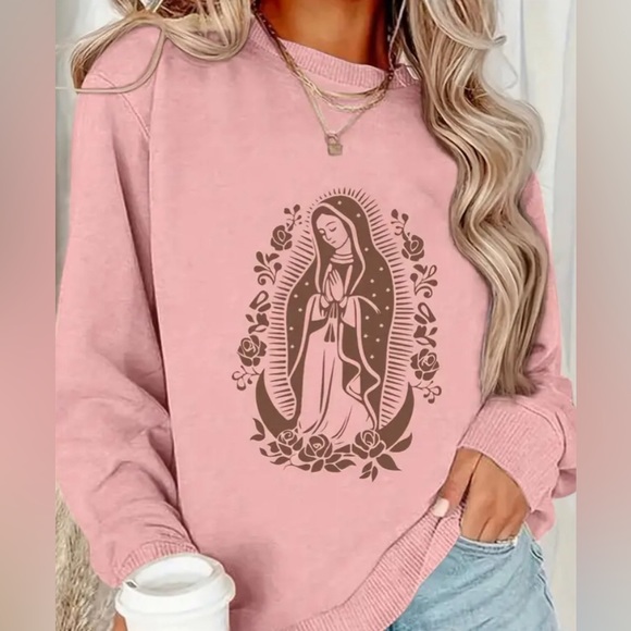 Women sweater virgen de Guadalupe XL NEW - Picture 1 of 1